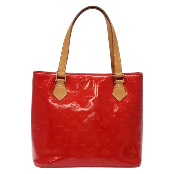 LOUIS VUITTON Monogram Vernis Houston Hand Bag Red - Picture 1 of 15
